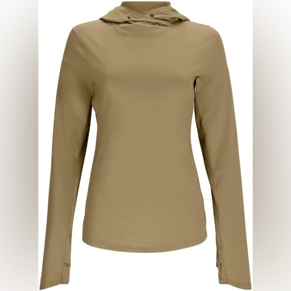 Simms women’s large bugstopper solar flex  hoody Green Bay leaf UPF50 fishing